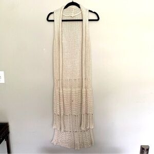 Hem & Thread Crochet Duster Cardigan Size M